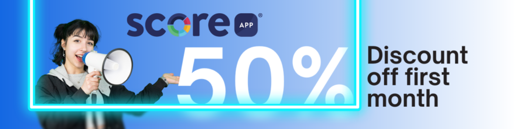 Get 50% off your first month of ScoreApp