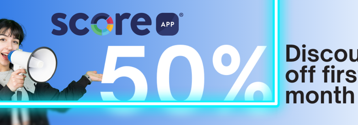 Get 50% off your first month of ScoreApp